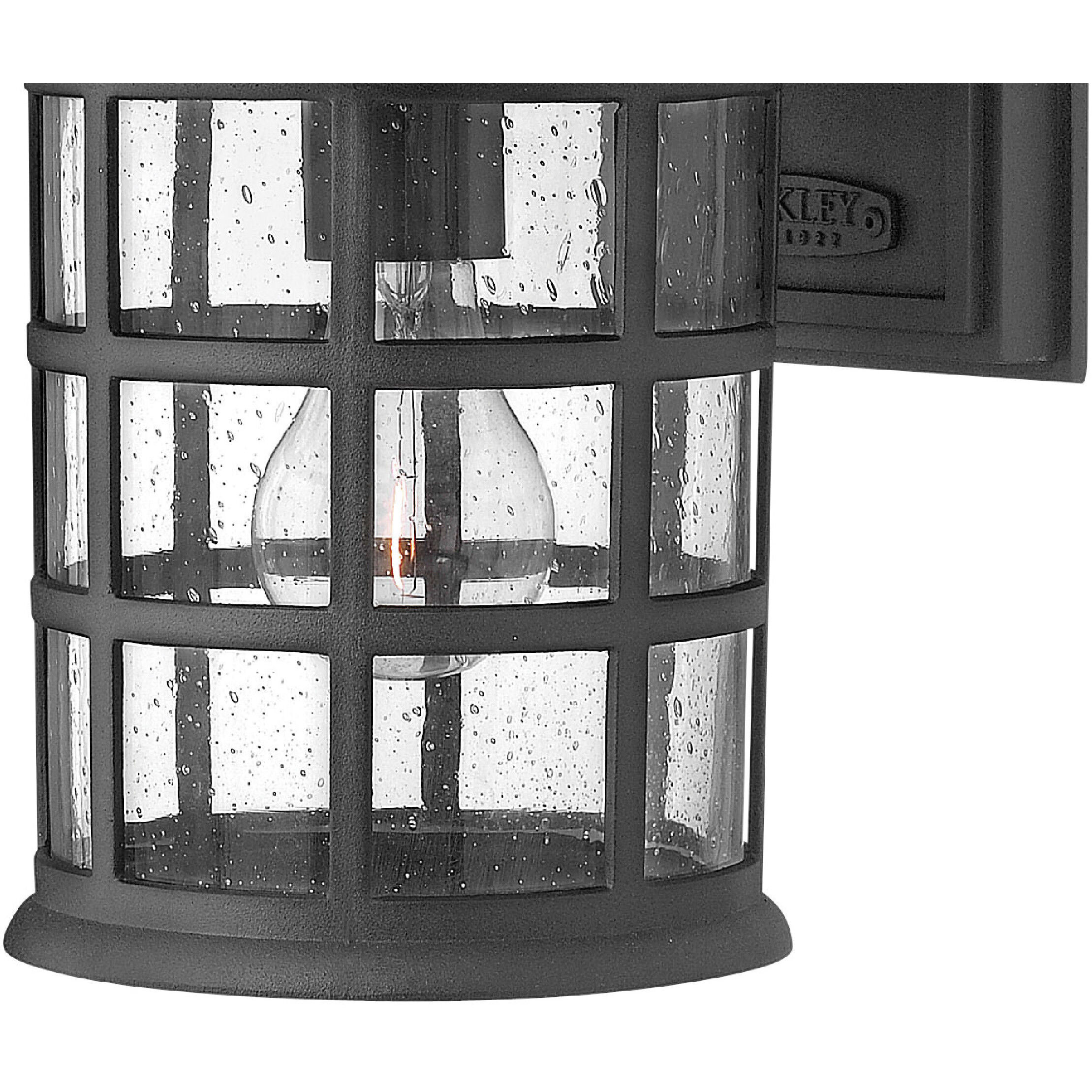 Freeport Outdoor Wall Mount Lantern in Black, Medium