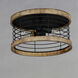 Homestead 2 Light 15 inch Driftwood and Black Semi-Flush Mount Ceiling Light