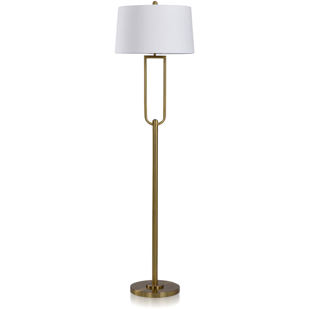 Dann Foley 64 inch 60 watt Polished Brass Floor Lamp Portable Light