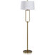 Dann Foley 64 inch 60 watt Polished Brass Floor Lamp Portable Light