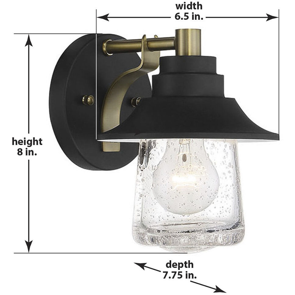 Westfield Manor 1 Light 11 inch Sand Coal/Soft Brass Bath Light Wall Light