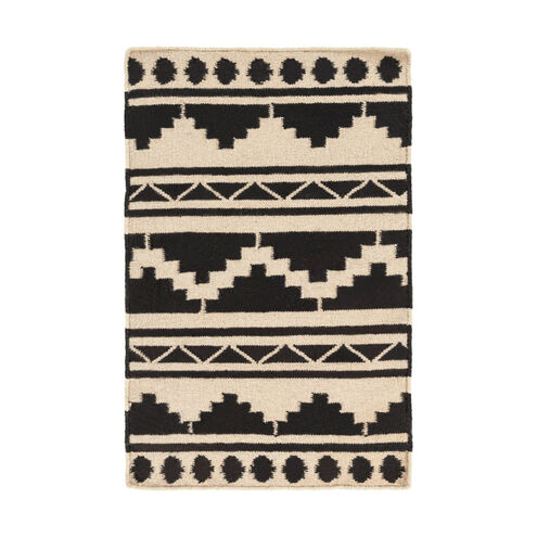 Maisie 36 X 24 inch Taupe/Black Rugs, Wool