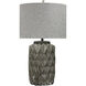 Alton 36.5 inch Gray and Clear and Heathered Grey Table Lamp Portable Light