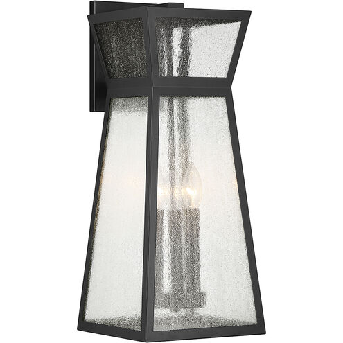 Millford 3 Light 22 inch Matte Black Outdoor Wall Lantern