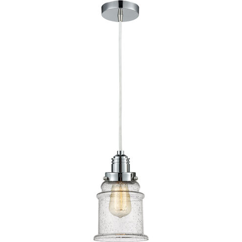Winchester Canton 1 Light 8 inch Polished Chrome Mini Pendant Ceiling Light in White, Winchester