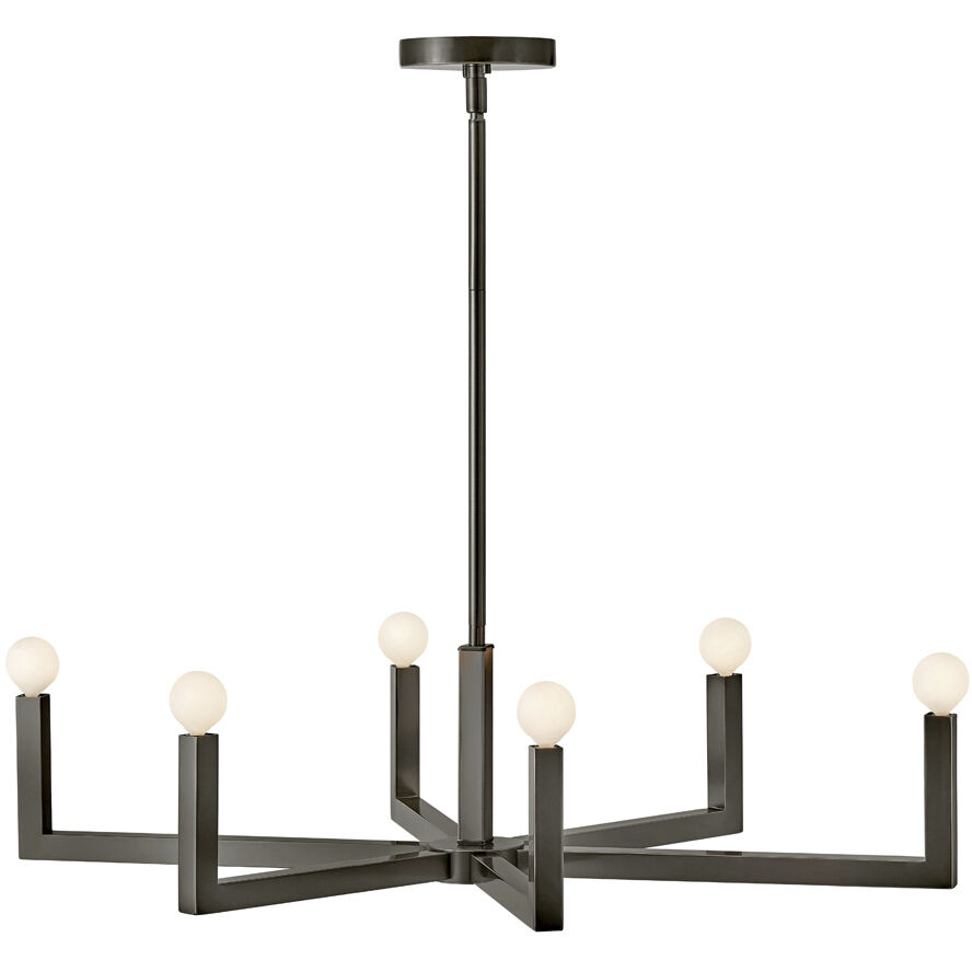 Ezra 6 Light 36 inch Black Oxide Indoor Linear Chandelier Ceiling Light