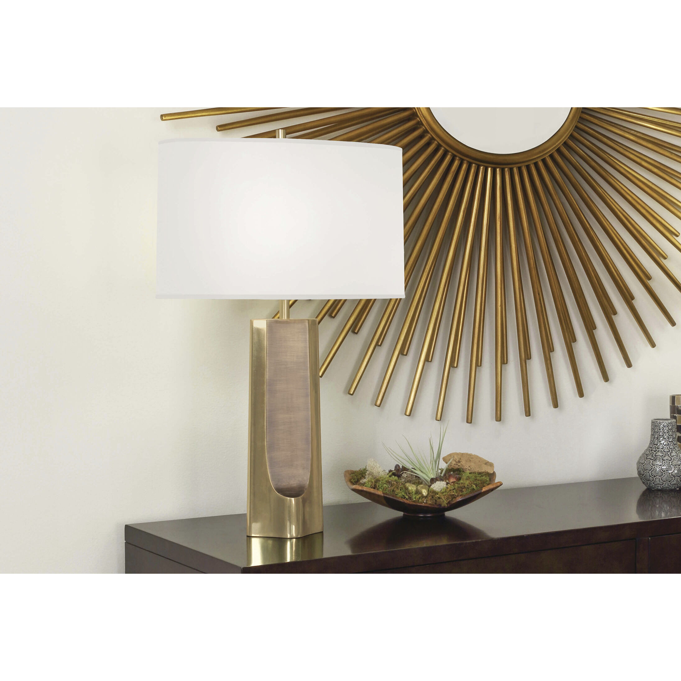 Margeaux 27 inch 100 watt Modern Brass Table Lamp Portable Light