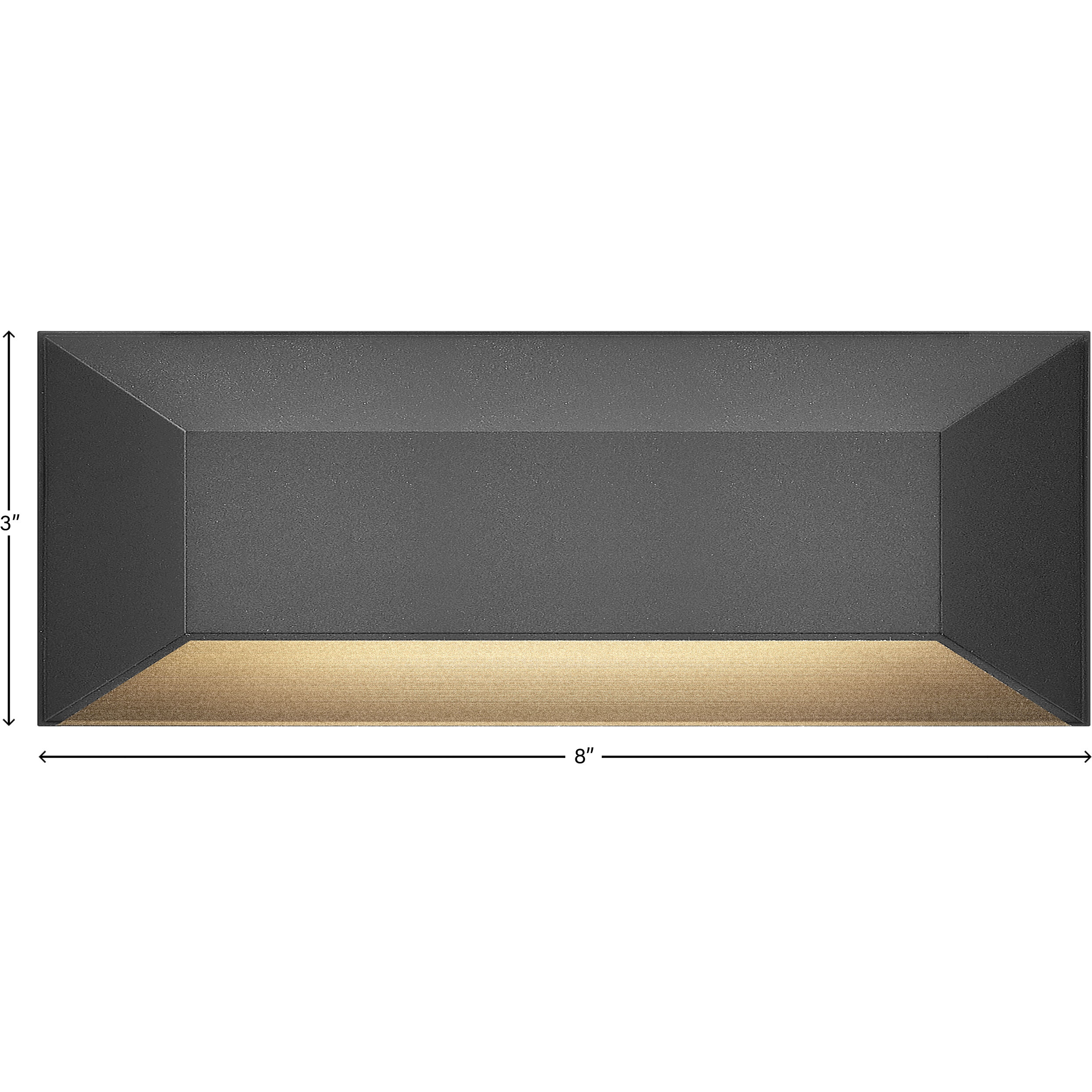 Nuvi 12v 2.60 watt Black Landscape Deck Sconce in Ash Bronze, Rectangular