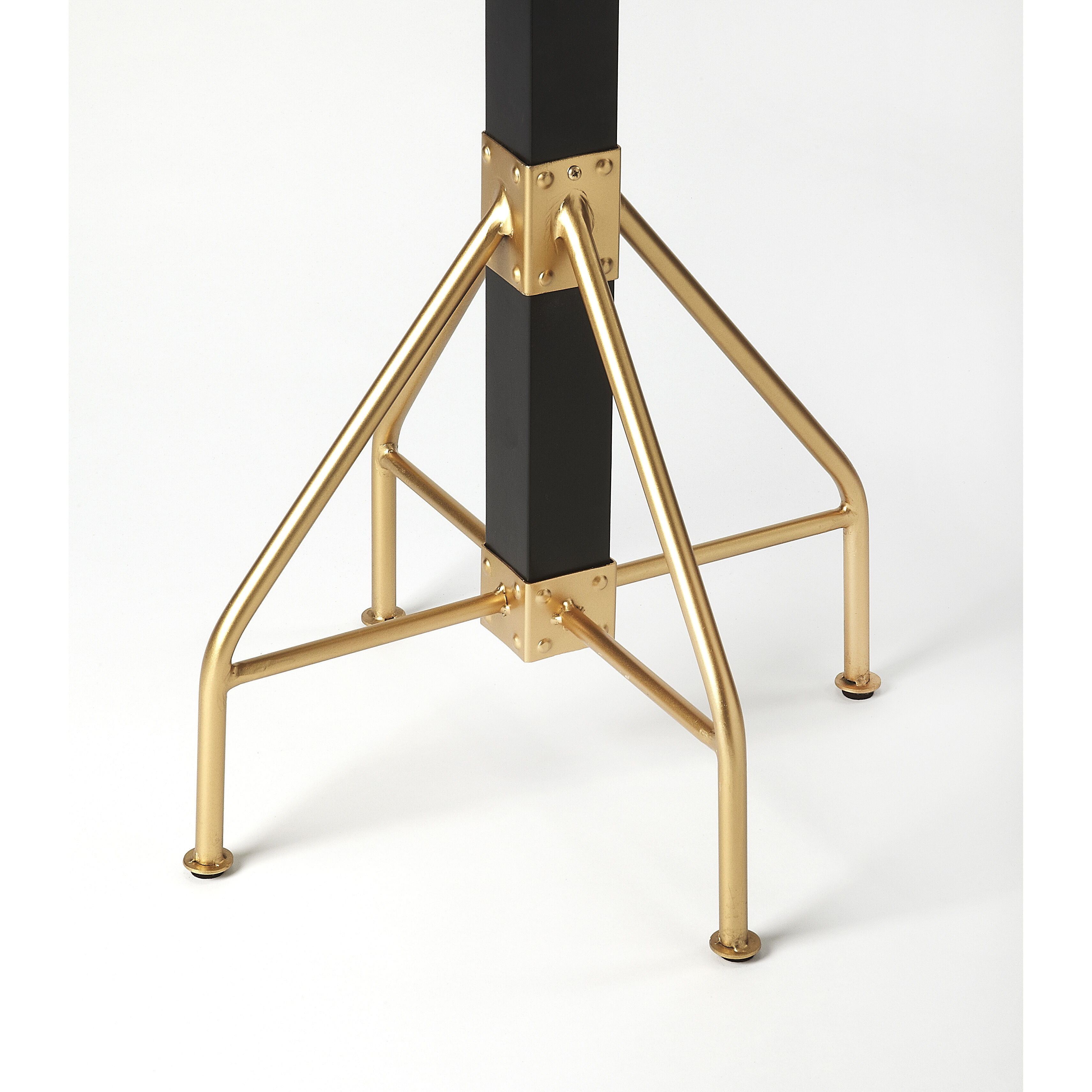 Butler Loft Logan Square Black & Gold Rubbed Black Costumer/Hall Tree