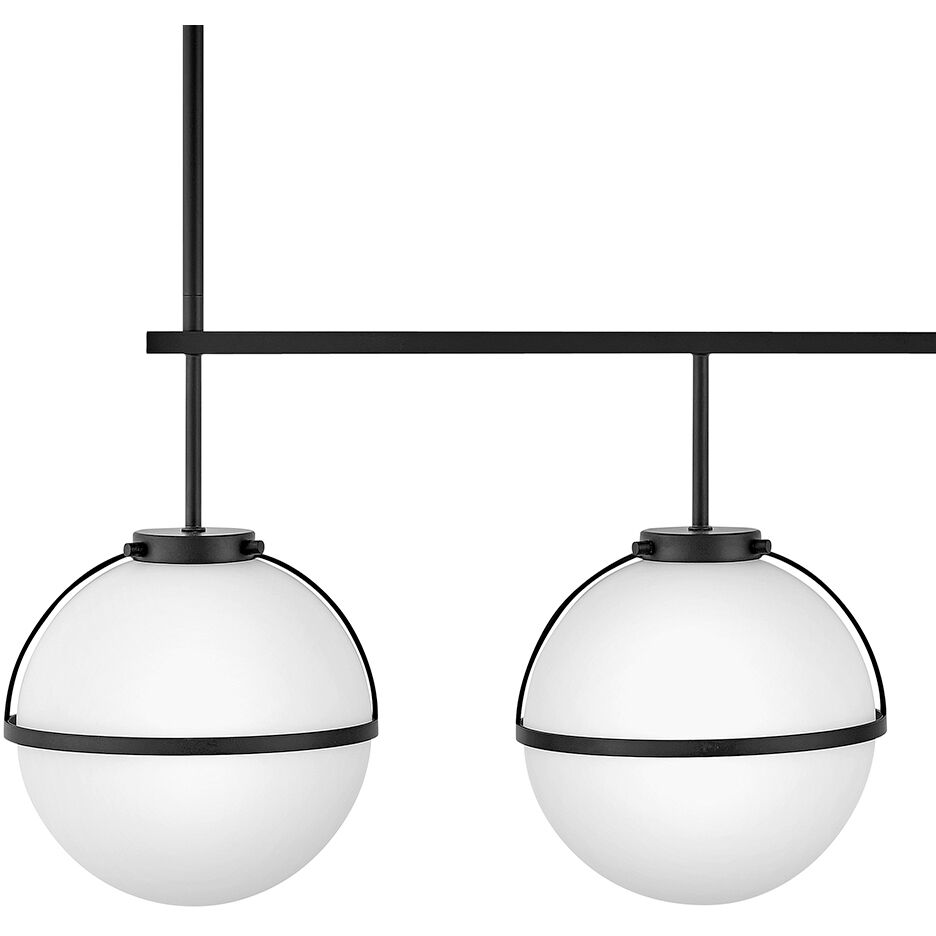 Hollis 4 Light 42.25 inch Black Indoor Linear Chandelier Ceiling Light