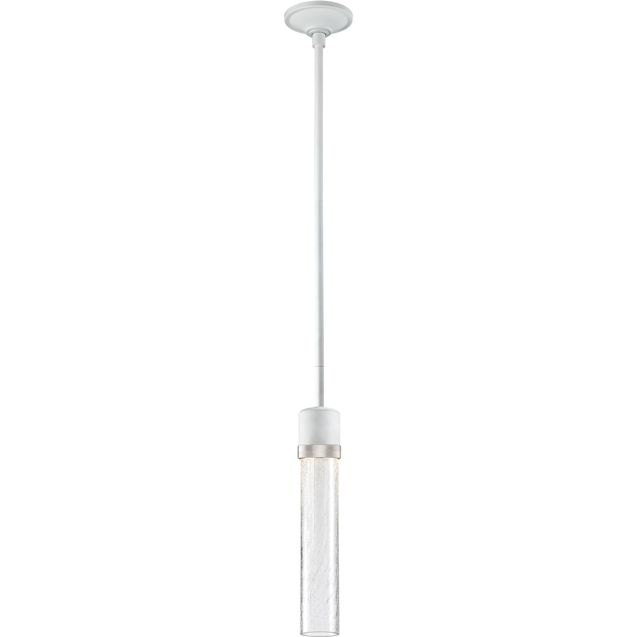 Zigrina 1 Light 5.13 inch Matte White with Polished Nickel Pendant Ceiling Light