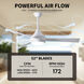 Atlas Donaire 52 inch Gloss White Paddle Fan, Coastal Wet Rated