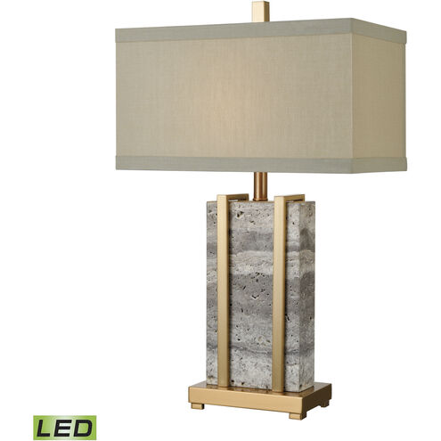 Harnessed 29 inch 9.00 watt Gray with Cafe Bronze Table Lamp Portable Light