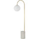 Merlot 62 inch 60.00 watt Satin Brass and Honed White Floor Lamp Portable Light