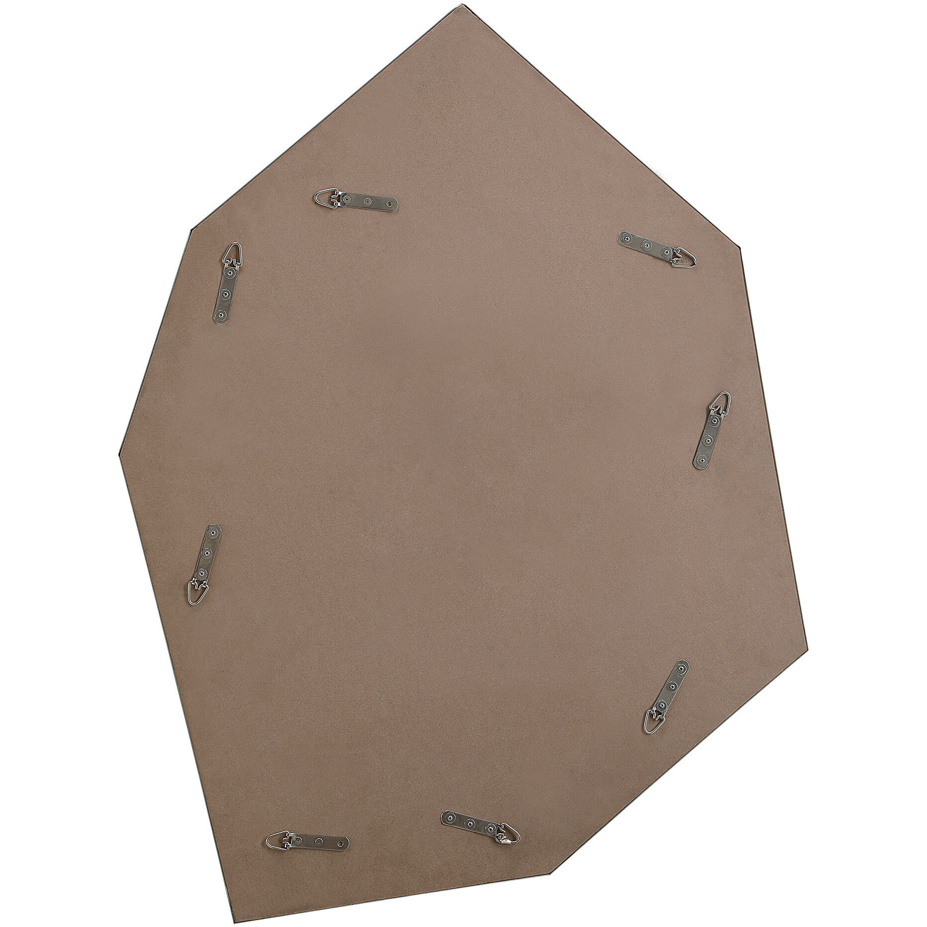 Devika 41 X 31 inch Clear and Satin Brass Wall Mirror