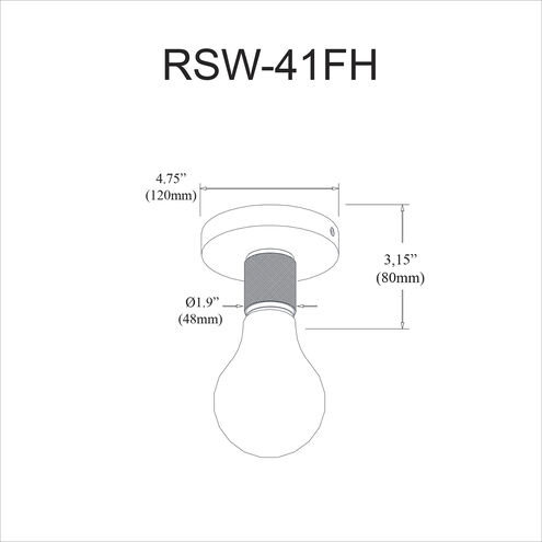 Roswell 1 Light 4.75 inch Matte Black Flush Mount Ceiling Light
