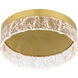 Vistaria LED 13.75 inch Brushed Gold Flush Mount Ceiling Light, Medium