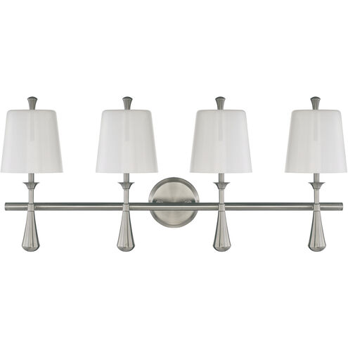 Palmer 4 Light 32 inch Brushed Polished Nickel Vanity Light Wall Light