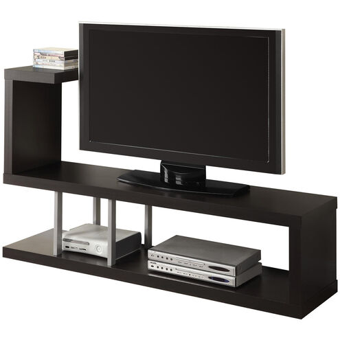 Vestal 60 inch Cappuccino and Silver TV Stand