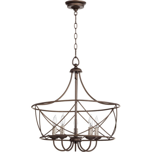 Cilia 5 Light 21 inch Oiled Bronze Pendant Ceiling Light