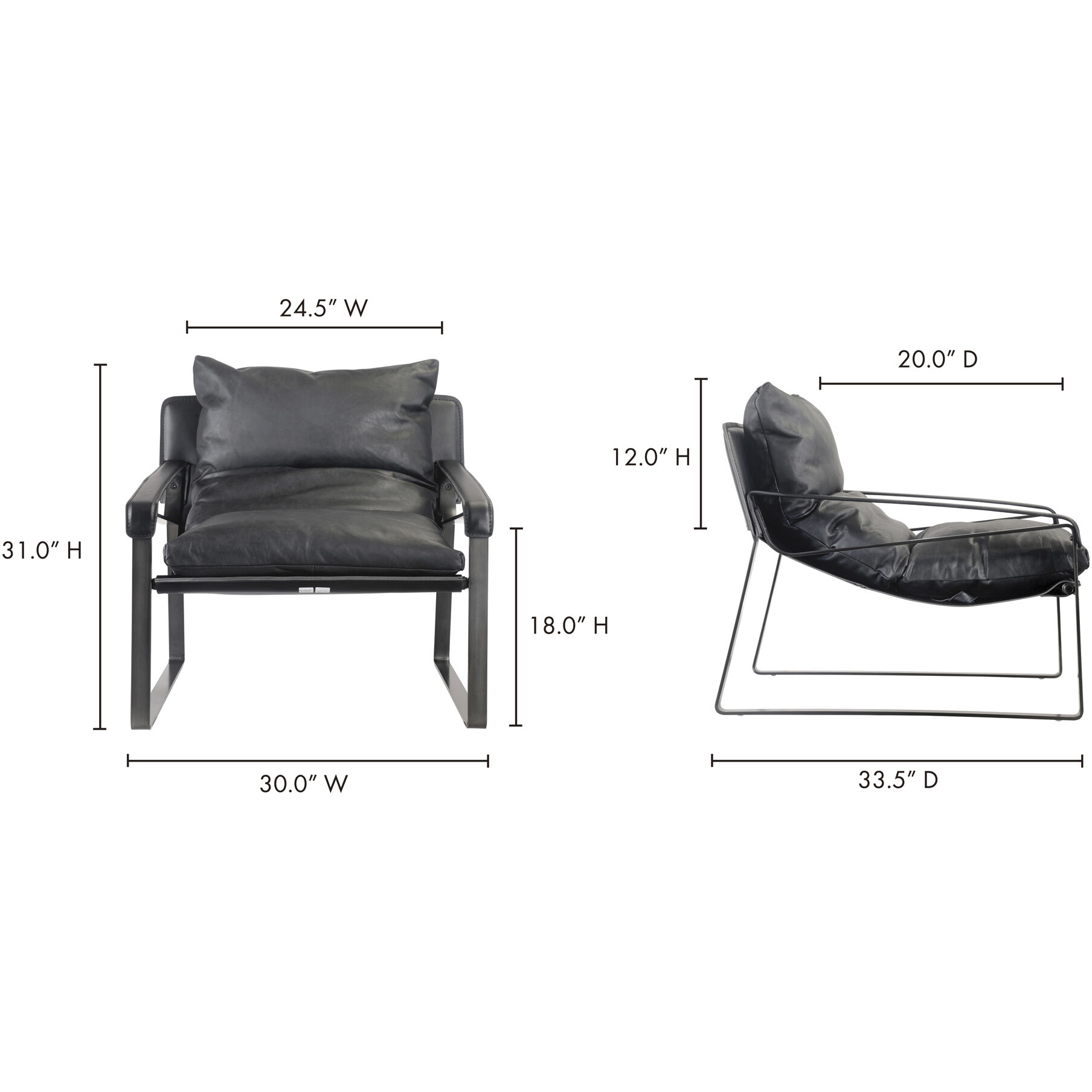 Connor Black Club Chair