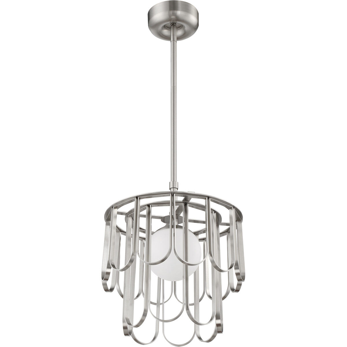 Melody 1 Light 15 inch Brushed Polished Nickel Pendant Ceiling Light