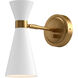 Alora Mood Blake 1 Light 4.38 inch Aged Gold and White Bath Vanity Light Wall Light