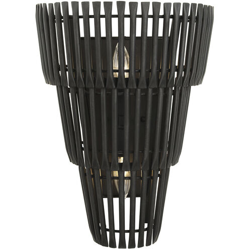 Apollo 2 Light 12 inch Carbon Black Wall Sconce Wall Light