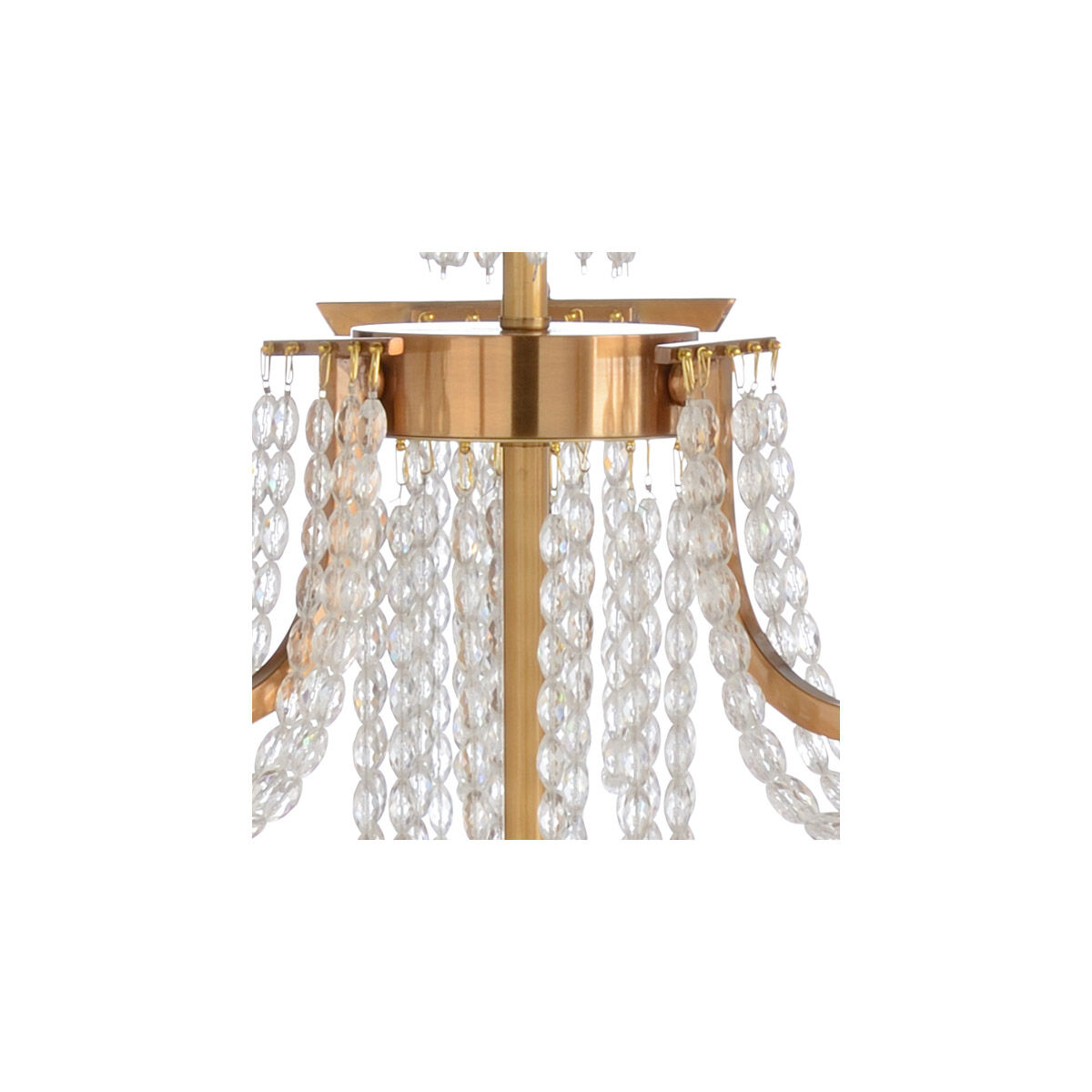 Wildwood 9 Light 40 inch Antique Brass and Clear Chandelier Ceiling Light