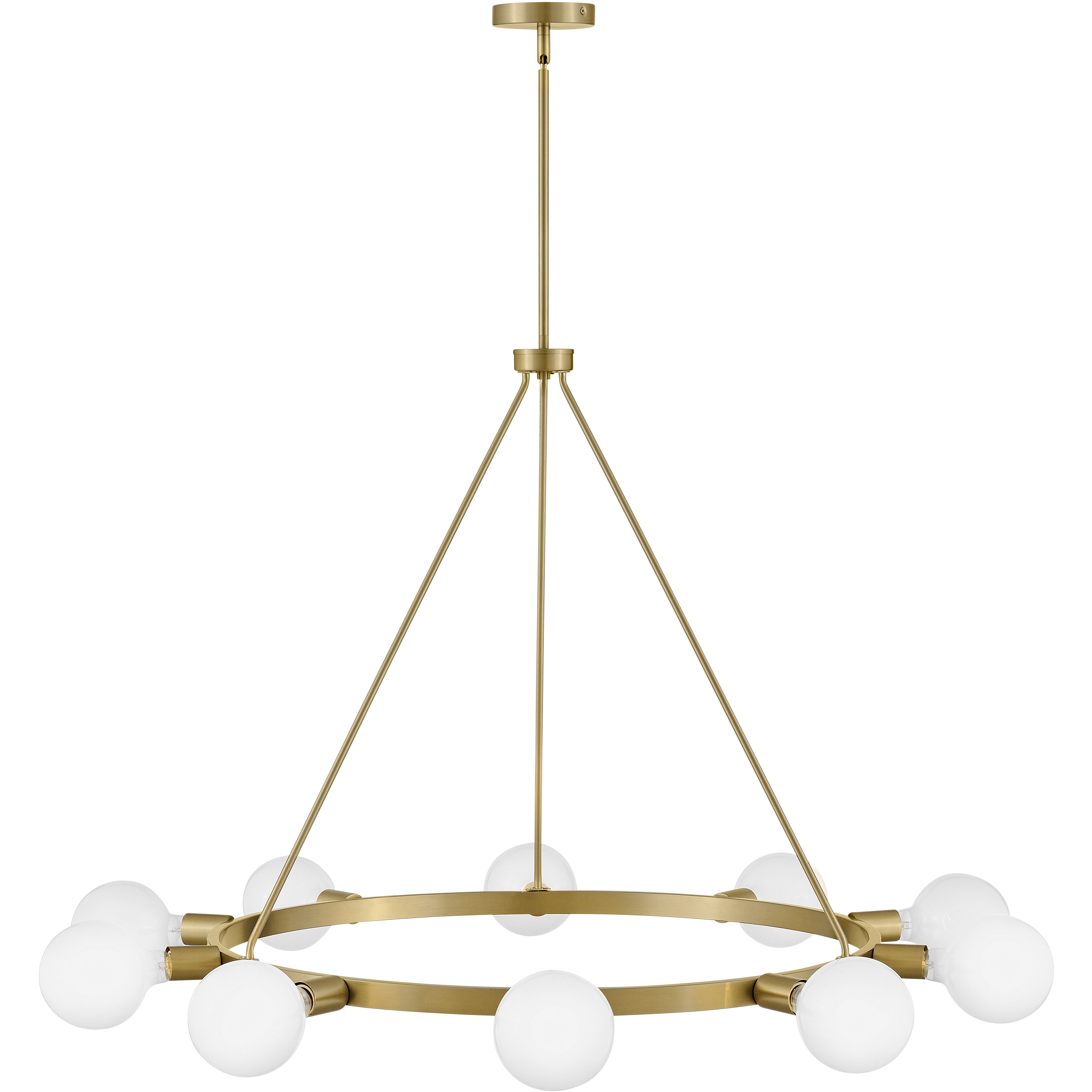 Orla LED 36 inch Lacquered Brass Chandelier Ceiling Light