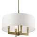 Cresthaven 4 Light 24 inch Antique Brass Pendant Chandelier Ceiling Light