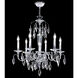Sculptured Leaf 6 Light 26 inch Silver Chandelier Ceiling Light