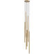 Filmore Ave. LED 17 inch Aged Brass Multi Port Pendant Ceiling Light