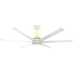 es6 72 inch White Indoor Ceiling Fan, with Chromatic Uplight