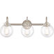 Olivia LED 27.38 inch Satin Nickel Bath Vanity Light Wall Light