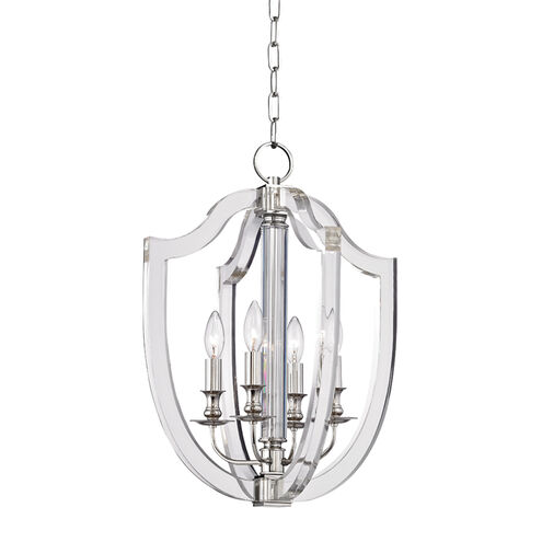 Arietta 4 Light 16.5 inch Polished Nickel Pendant Ceiling Light