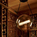 Otto 2 Light 28.4 inch Black with Brass Accents Pendant Ceiling Light in Stainless Steel Mesh tube, Sphere