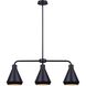 Madison 3 Light 32 inch Black Pendant Light Ceiling Light