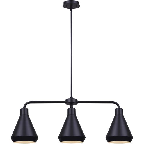 Madison 3 Light 32 inch Black Pendant Light Ceiling Light
