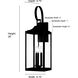 Halston 3 Light 28 inch Powder Coated Black Outdoor Wall Sconce