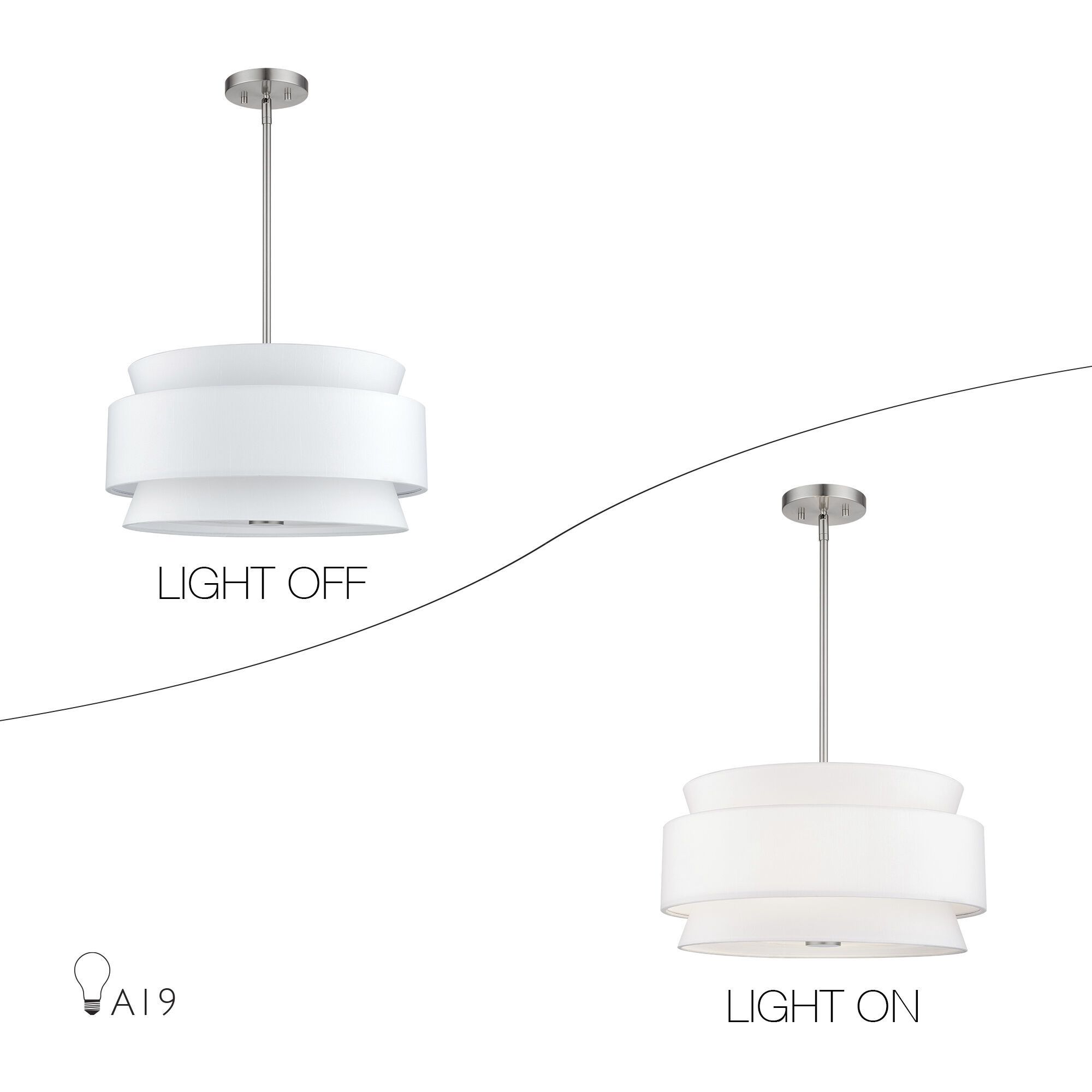 Fontana 4 Light 18 inch Brushed Nickel Pendant Chandelier Ceiling Light