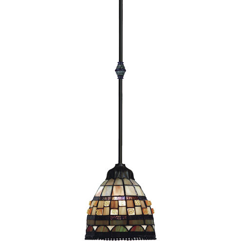 Jewelstone 1 Light 6 inch Classic Bronze Mini Pendant Ceiling Light