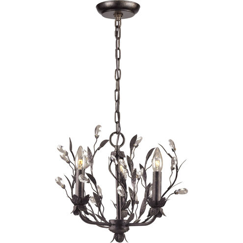 Circeo 3 Light 16 inch Deep Rust Chandelier Ceiling Light