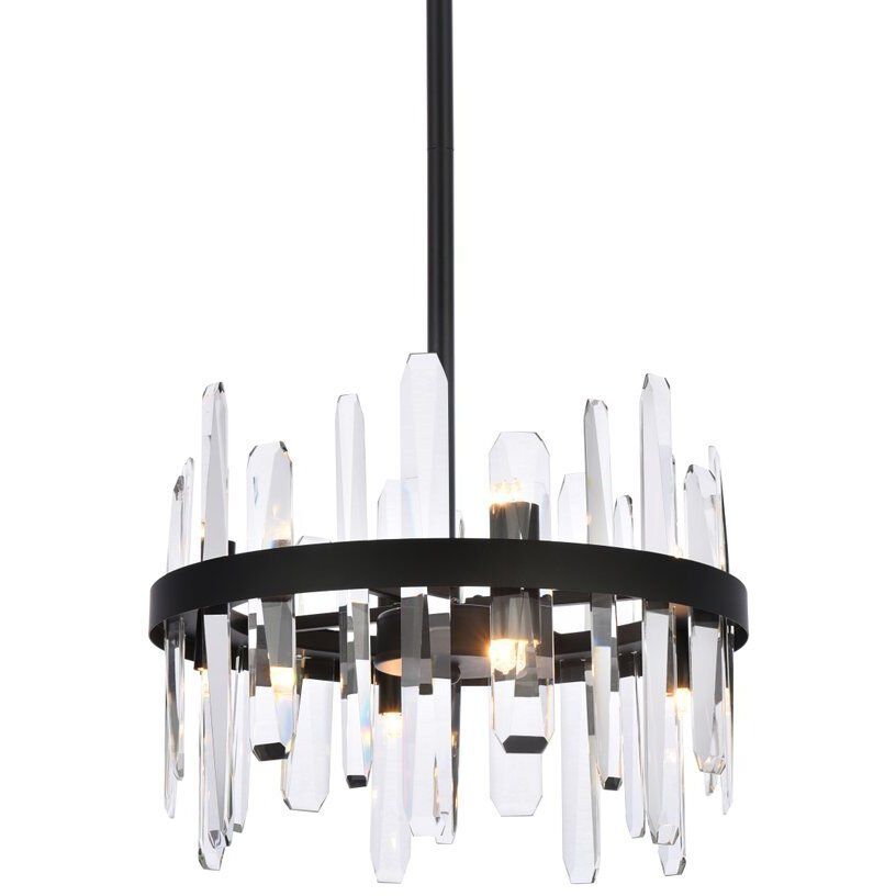 Serena 8 Light 16 inch Black Pendant Ceiling Light