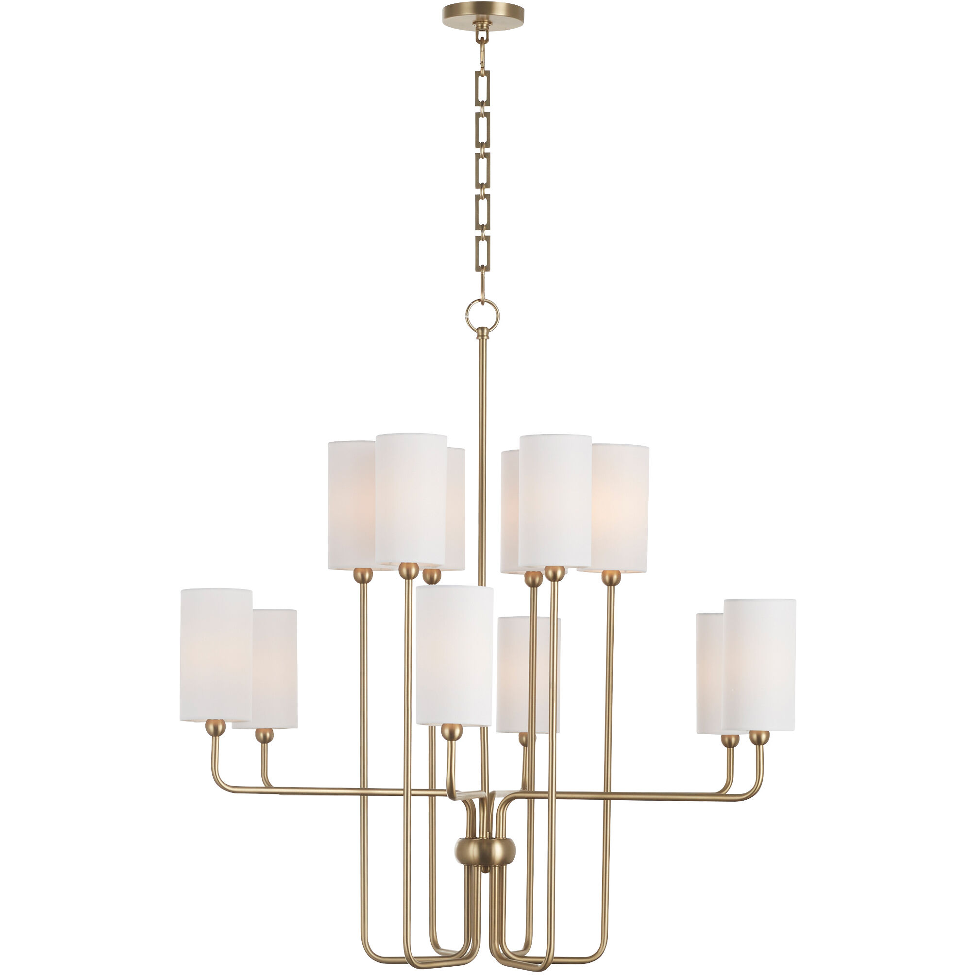Charlotte 12 Light 37 inch Aged Brass Chandelier Ceiling Light