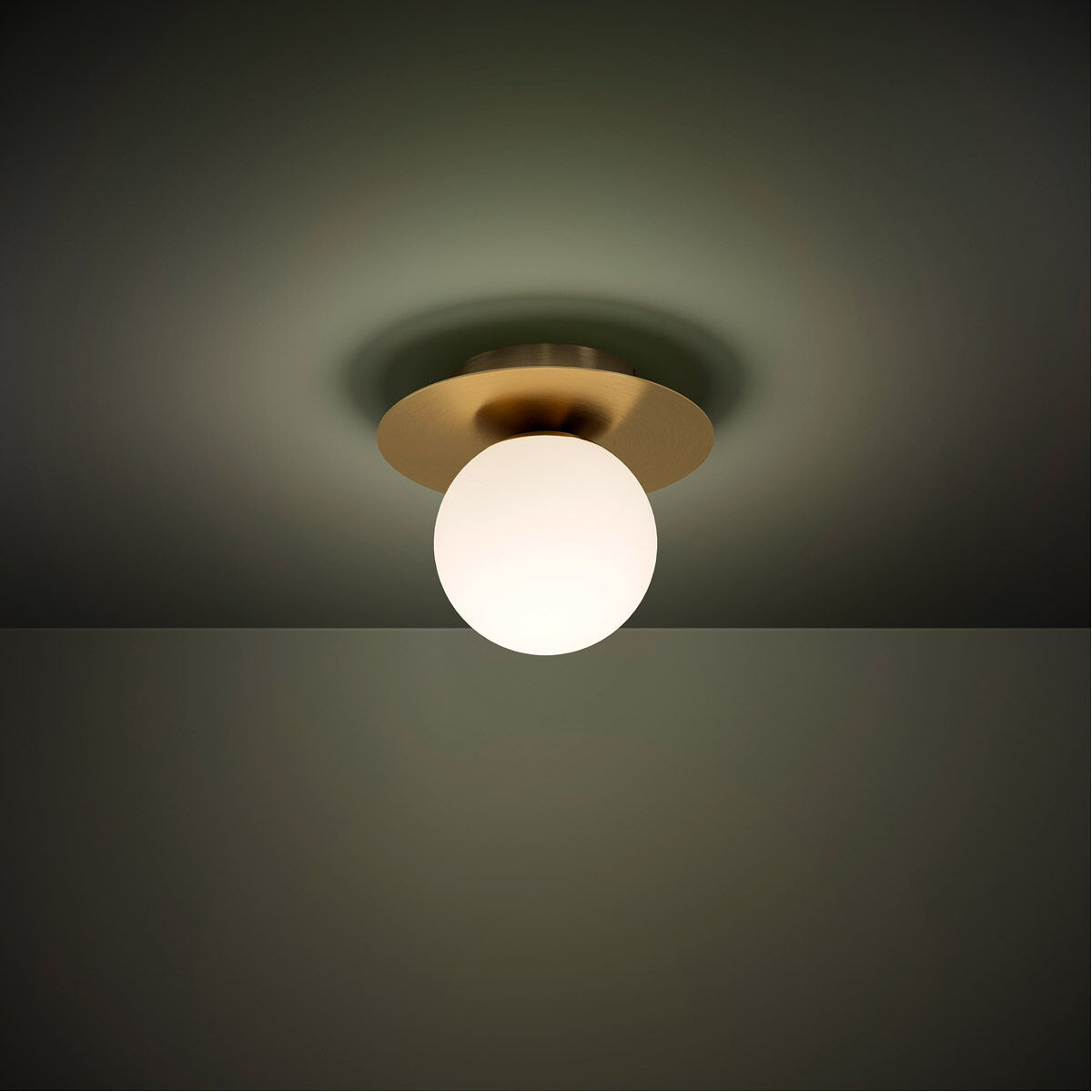 Arenales 1 Light 11 inch Brushed Brass Flush Mount Ceiling Light