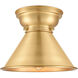 Aditi Briarcliff 1 Light 10 inch Satin Gold Flush Mount Ceiling Light, Aditi