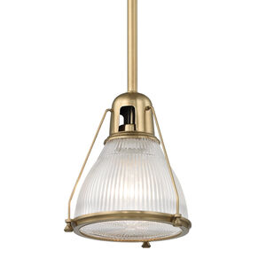 Haverhill 1 Light 8 inch Aged Brass Pendant Ceiling Light