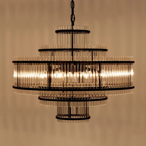 Rowan 8 Light 29 inch Matte Black Chandelier Ceiling Light