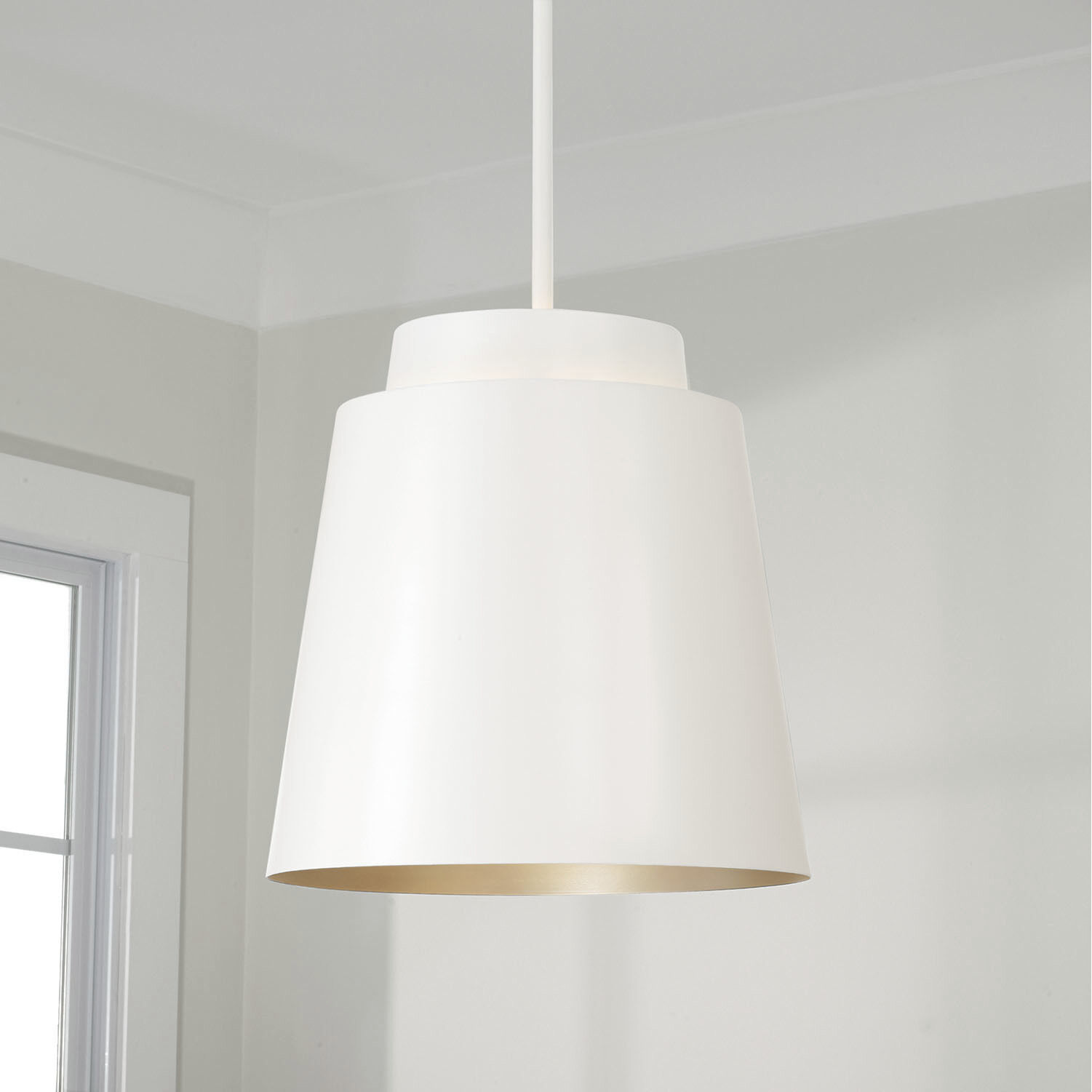 Pratt 1 Light 13 inch Matte White Pendant Ceiling Light